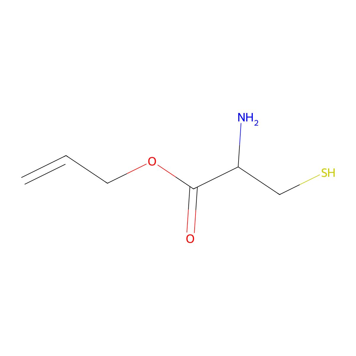 Prop-2-EN-1-YL (2R)-2-amino-3-sulfanylpropanoate molecular structure, CAS 382591-09-5