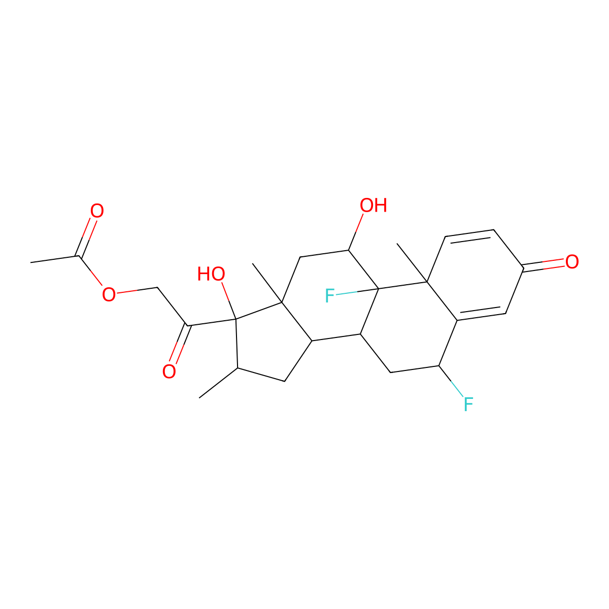 Acetyloxy Diflorasone molecular structure, CAS 3826-17-3