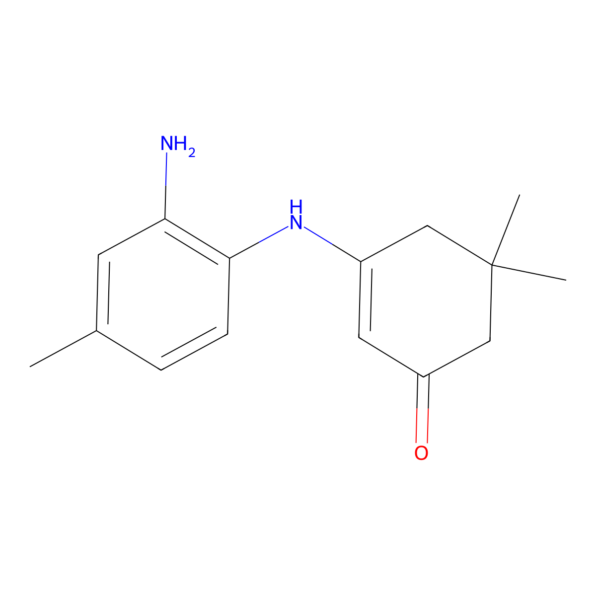 3-[(2-Amino-4-methylphenyl)amino]-5,5-dimethylcyclohex-2-en-1-one molecular structure, CAS 382612-23-9