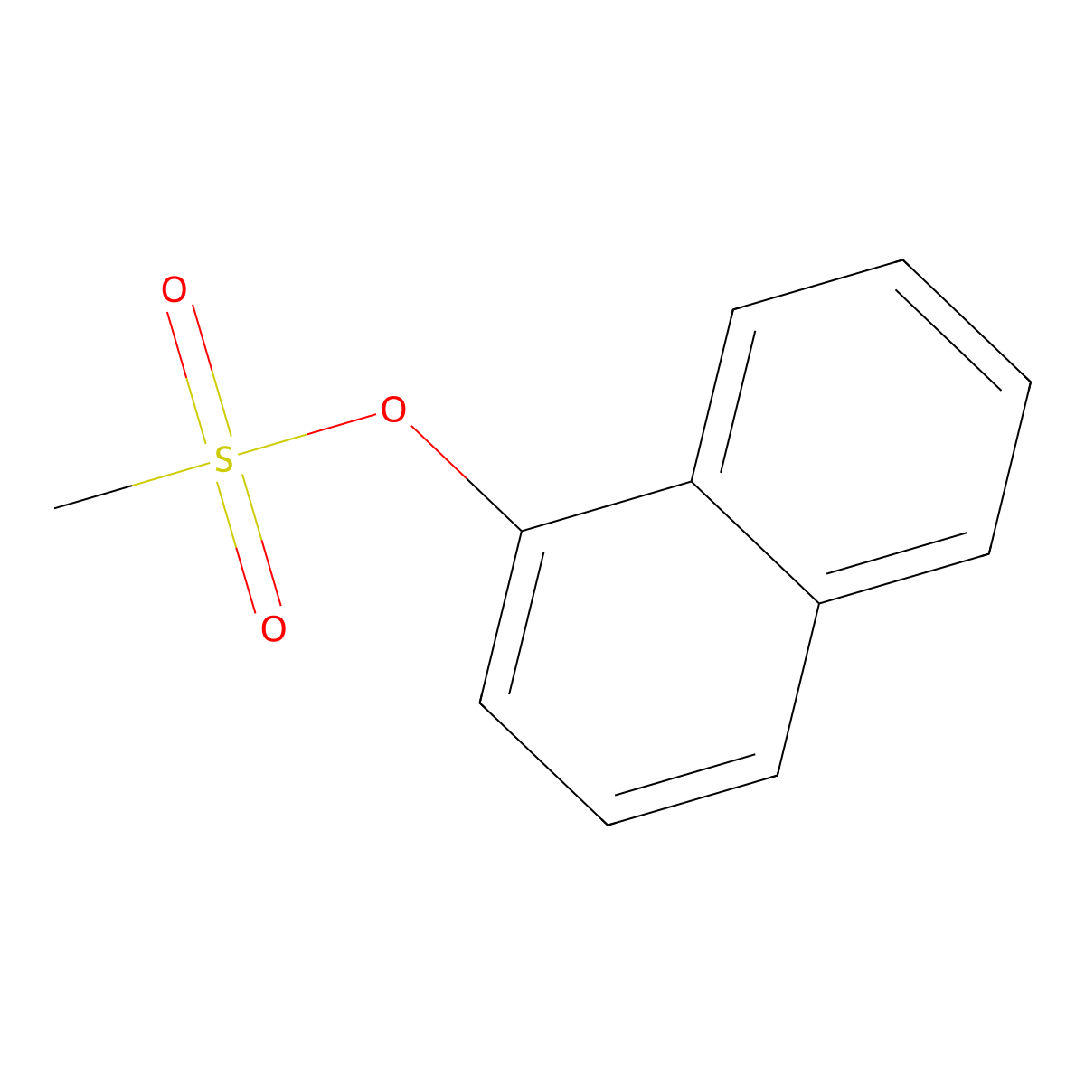 Naphthalen-1-yl methanesulfonate molecular structure, CAS 38262-42-9