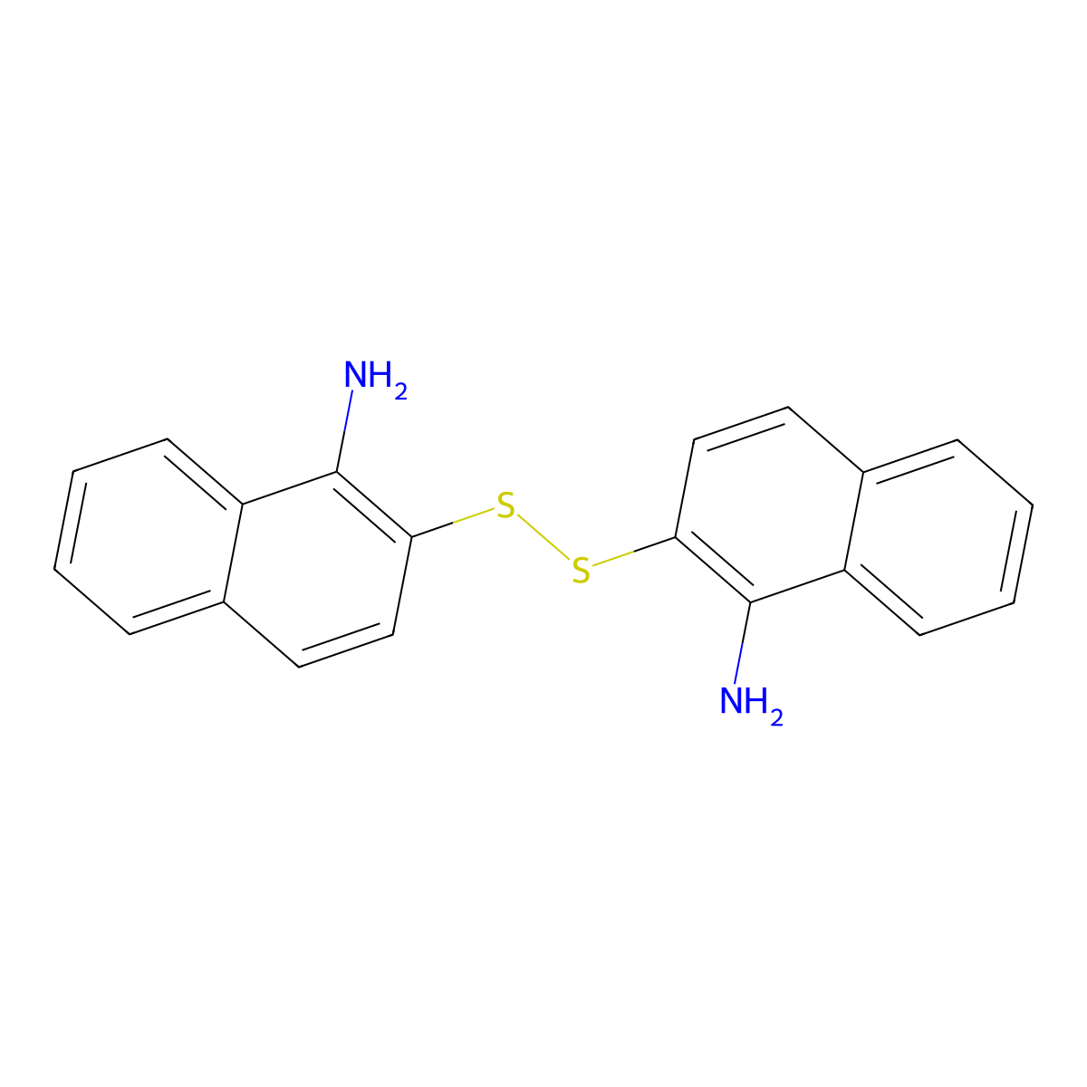 2,2'-Dithiodi(1-naphthylamine) molecular structure, CAS 38262-57-6