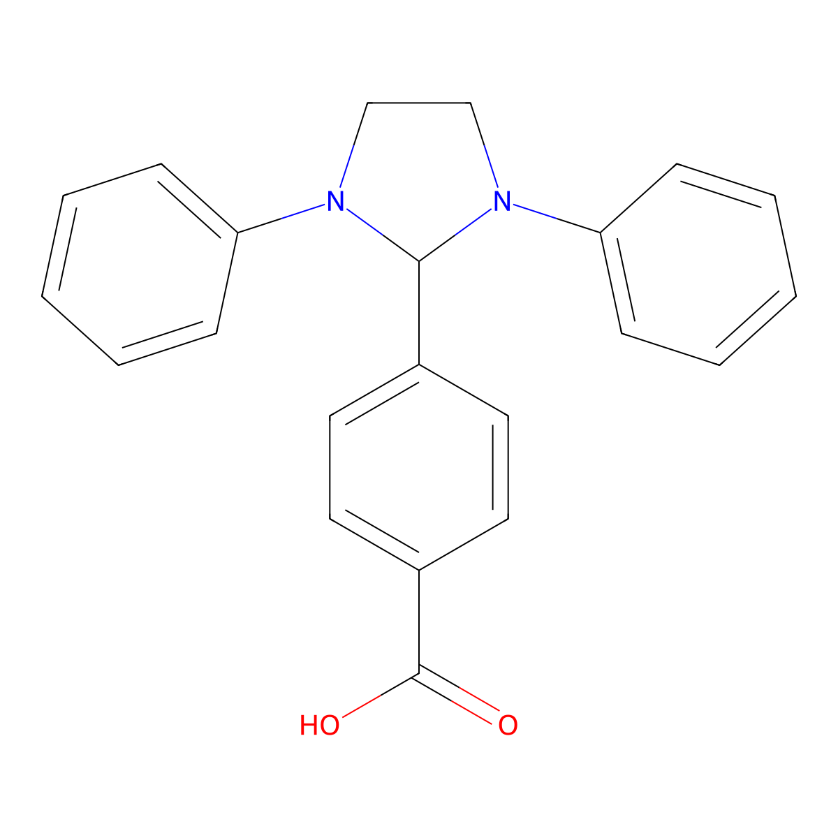 4-(1,3-Diphenylimidazolidin-2-yl)benzoic acid molecular structure, CAS 382628-10-6