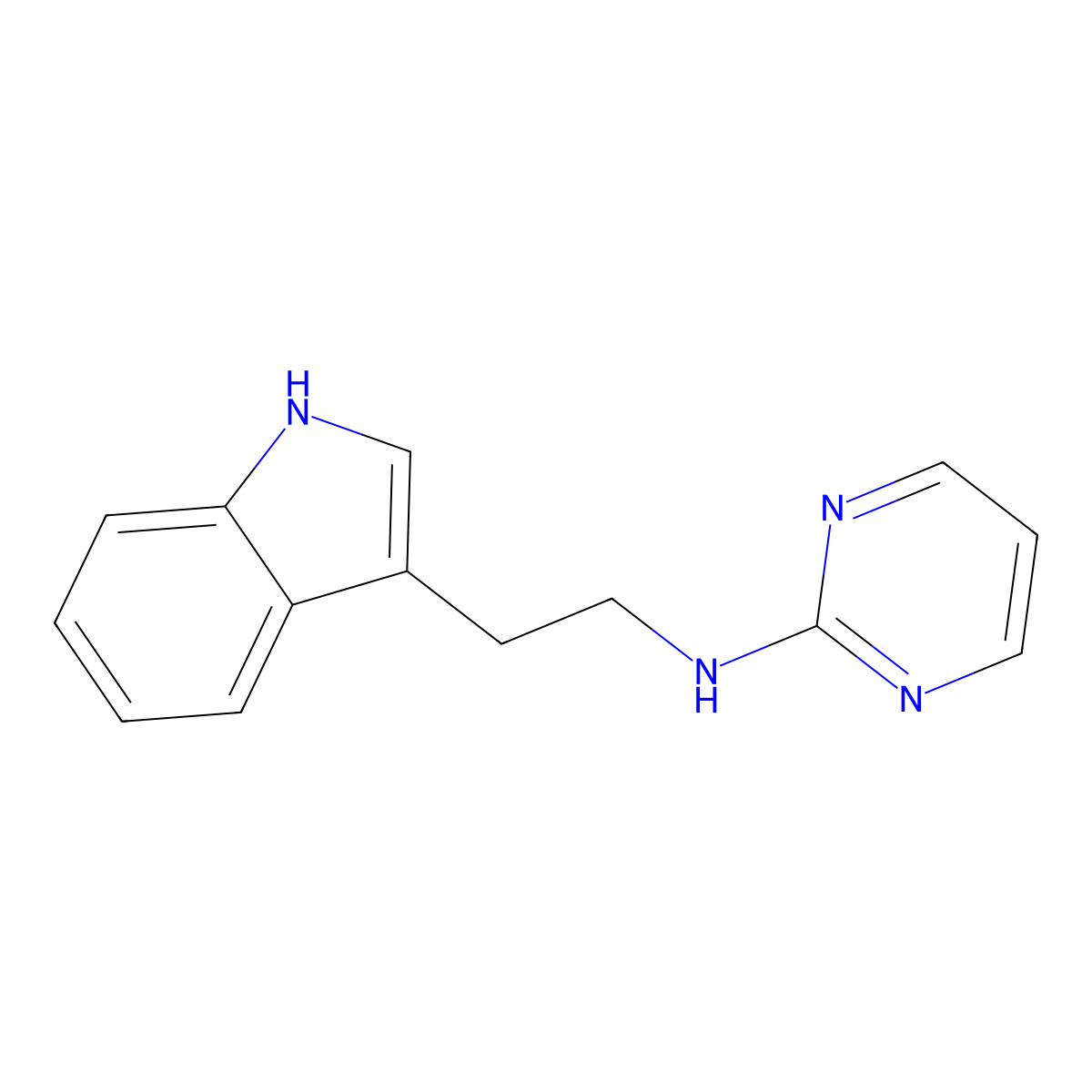 N-(2-(1H-indol-3-yl)ethyl)pyrimidin-2-amine molecular structure, CAS 382634-63-1