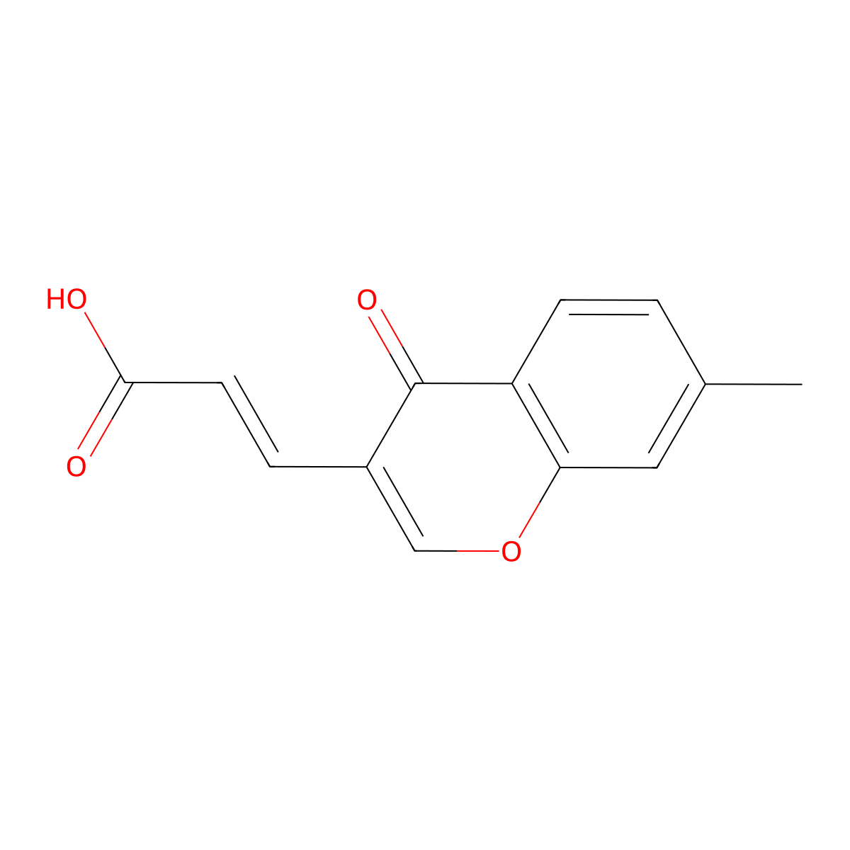 (2E)-3-(7-Methyl-4-oxo-4H-chromen-3-YL)acrylic acid molecular structure, CAS 382636-47-7