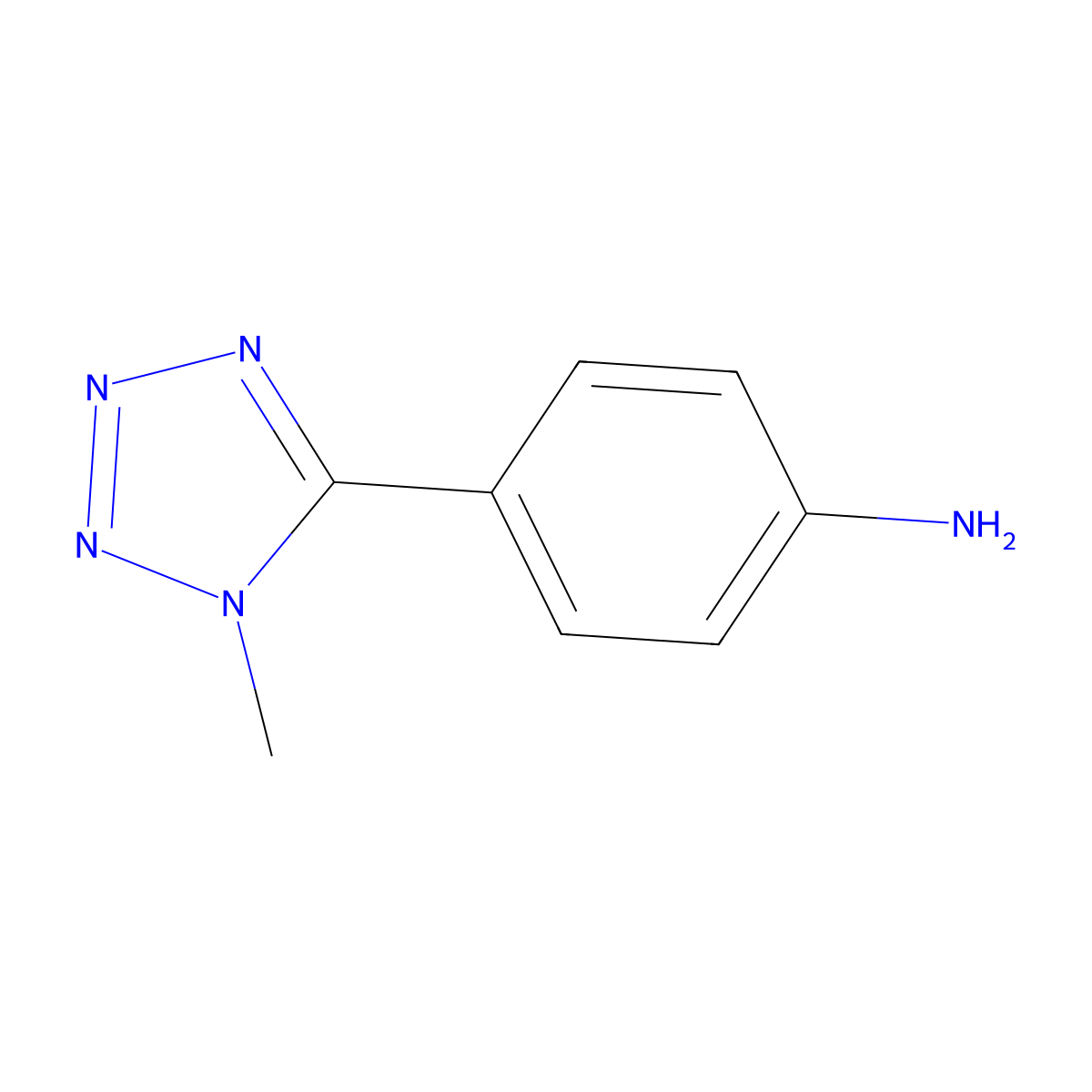4-(1-methyl-1H-1,2,3,4-tetrazol-5-yl)aniline molecular structure, CAS 382637-68-5