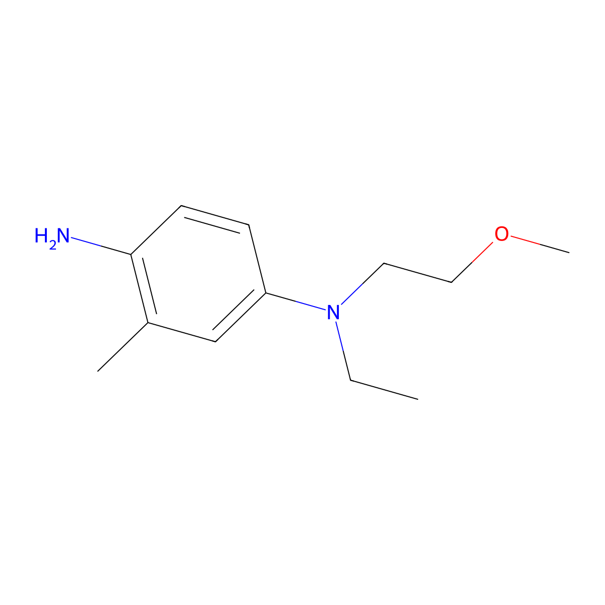 N'-Ethyl-N'-(2-methoxyethyl)-2-methylbenzene-1,4-diamine molecular structure, CAS 38264-80-1