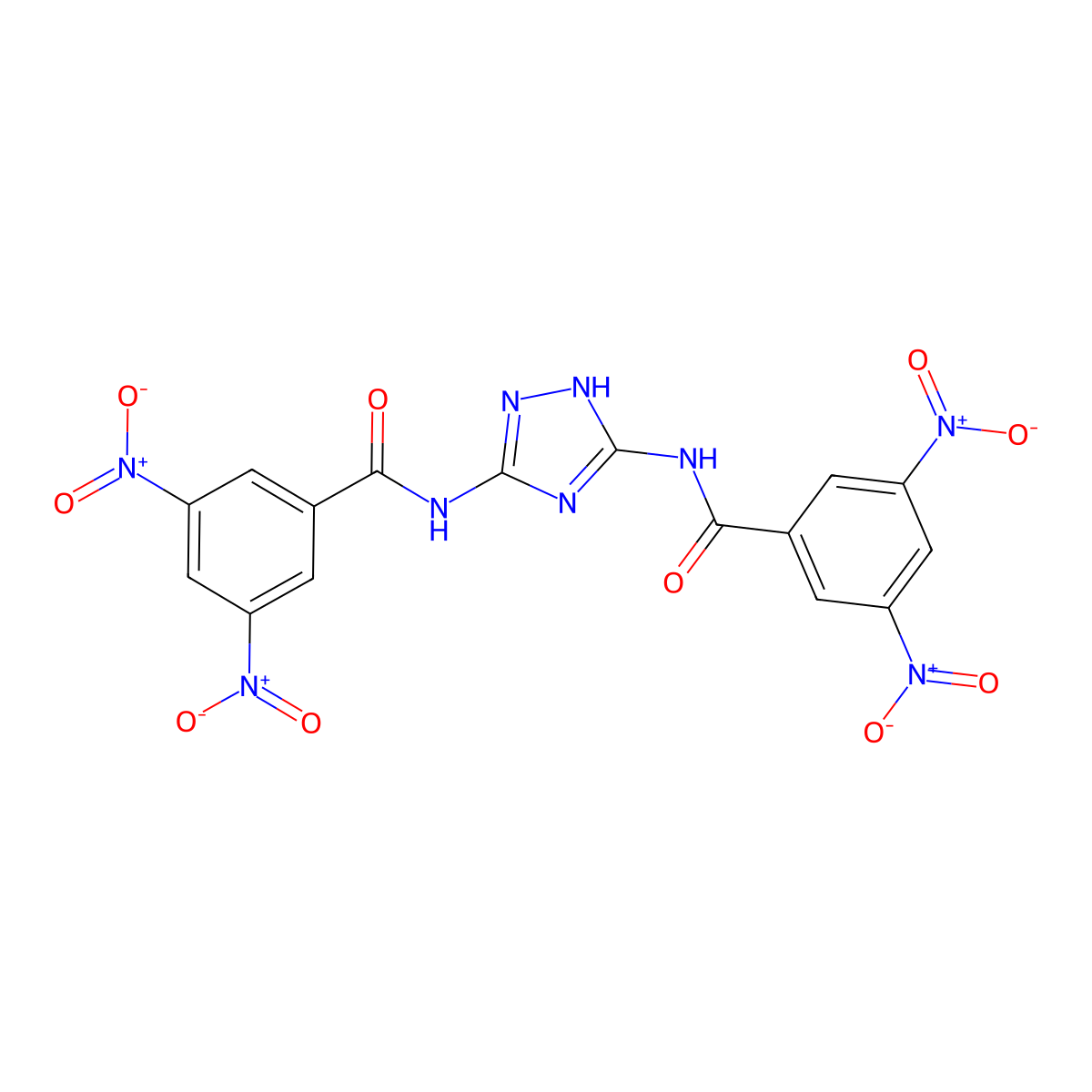 N,N'-(1H-1,2,4-triazole-3,5-diyl)bis(3,5-dinitrobenzamide) molecular structure, CAS 382646-42-6