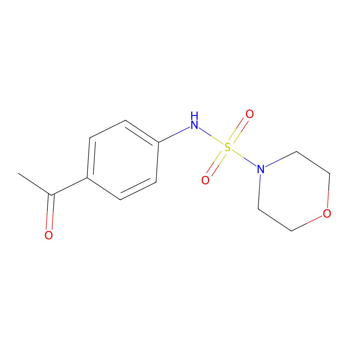 N-(4-acetylphenyl)morpholine-4-sulfonamide molecular structure, CAS 382652-39-3