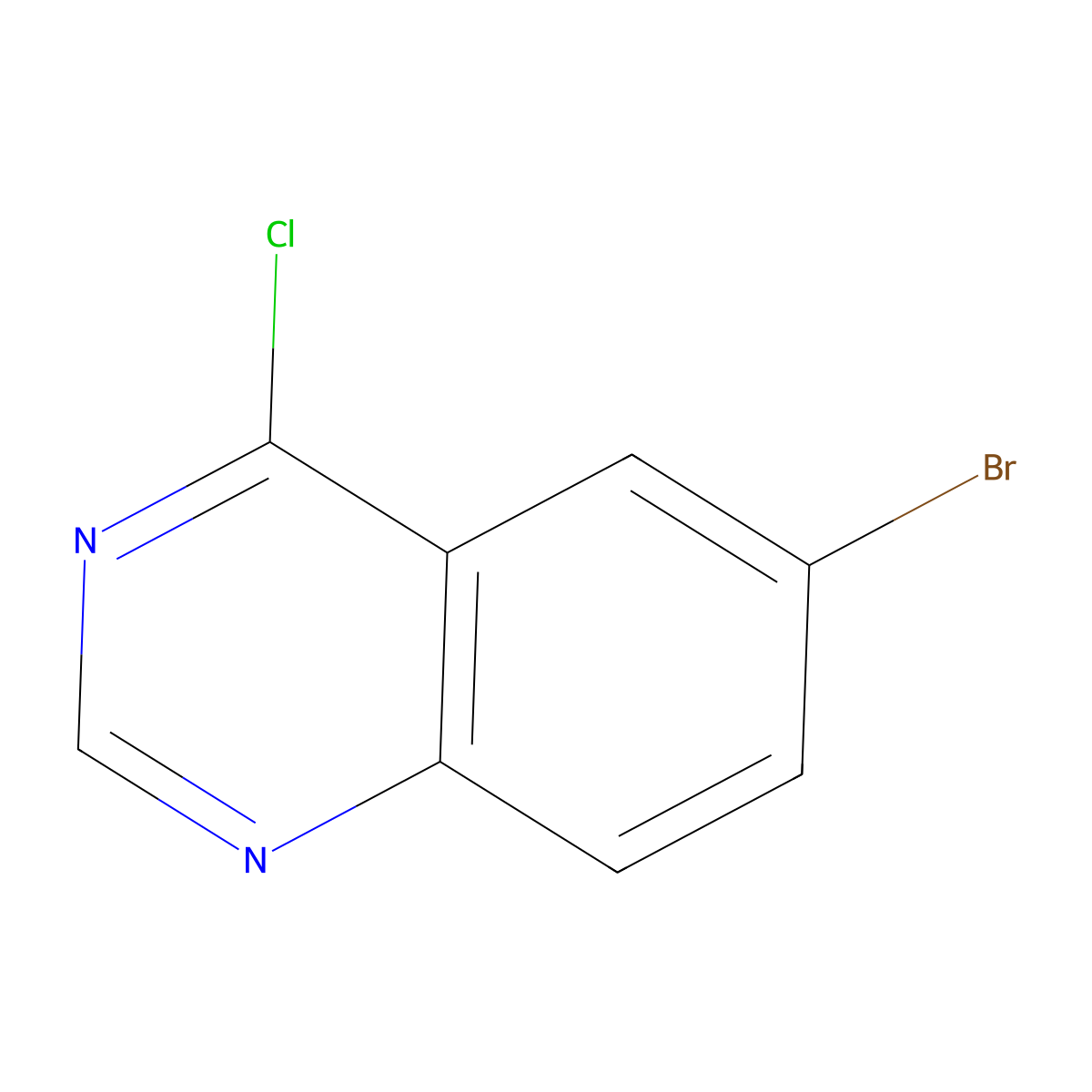 6-Bromo-4-chloro-quinazoline molecular structure, CAS 38267-96-8