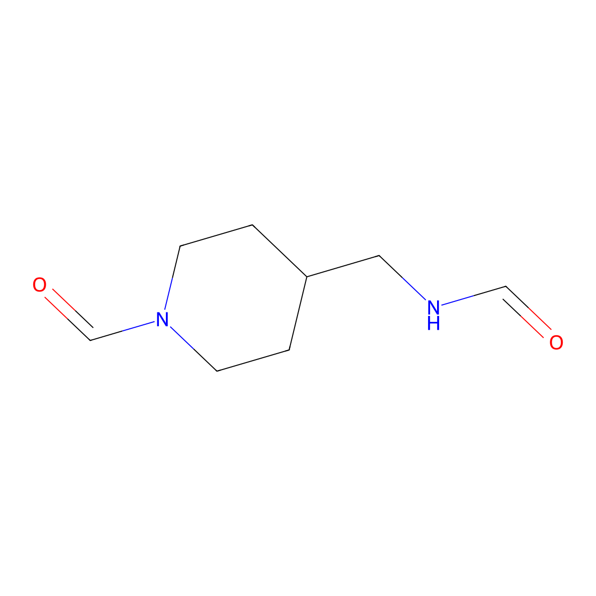 N-(1-Formyl-piperidin-4-ylmethyl)-formamide molecular structure, CAS 38272-79-6