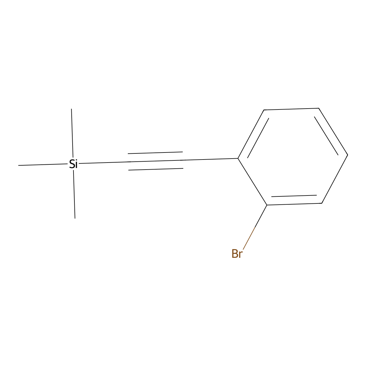 (2-Bromophenylethynyl)trimethylsilane molecular structure, CAS 38274-16-7