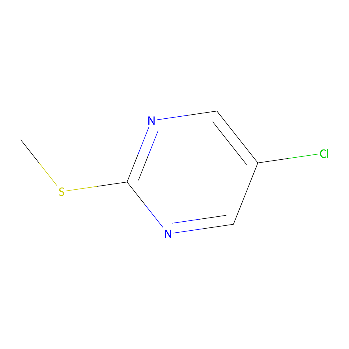 5-Chloro-2-(methylthio)pyrimidine molecular structure, CAS 38275-42-2