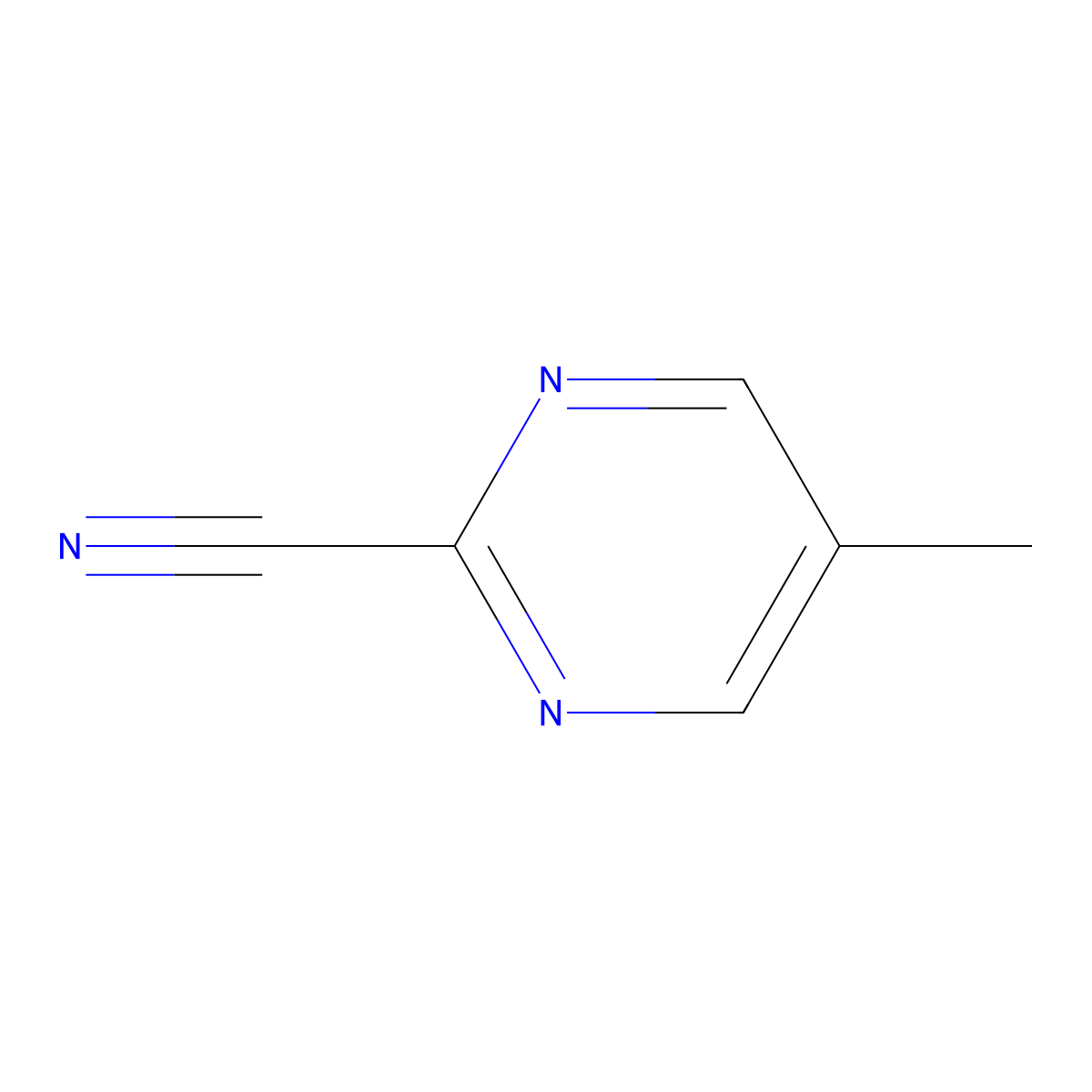 5-Methylpyrimidine-2-carbonitrile molecular structure, CAS 38275-54-6