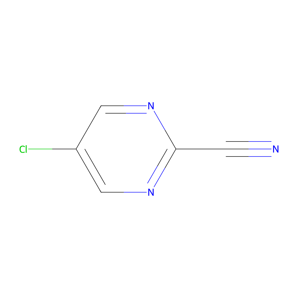 5-Chloropyrimidine-2-carbonitrile molecular structure, CAS 38275-56-8