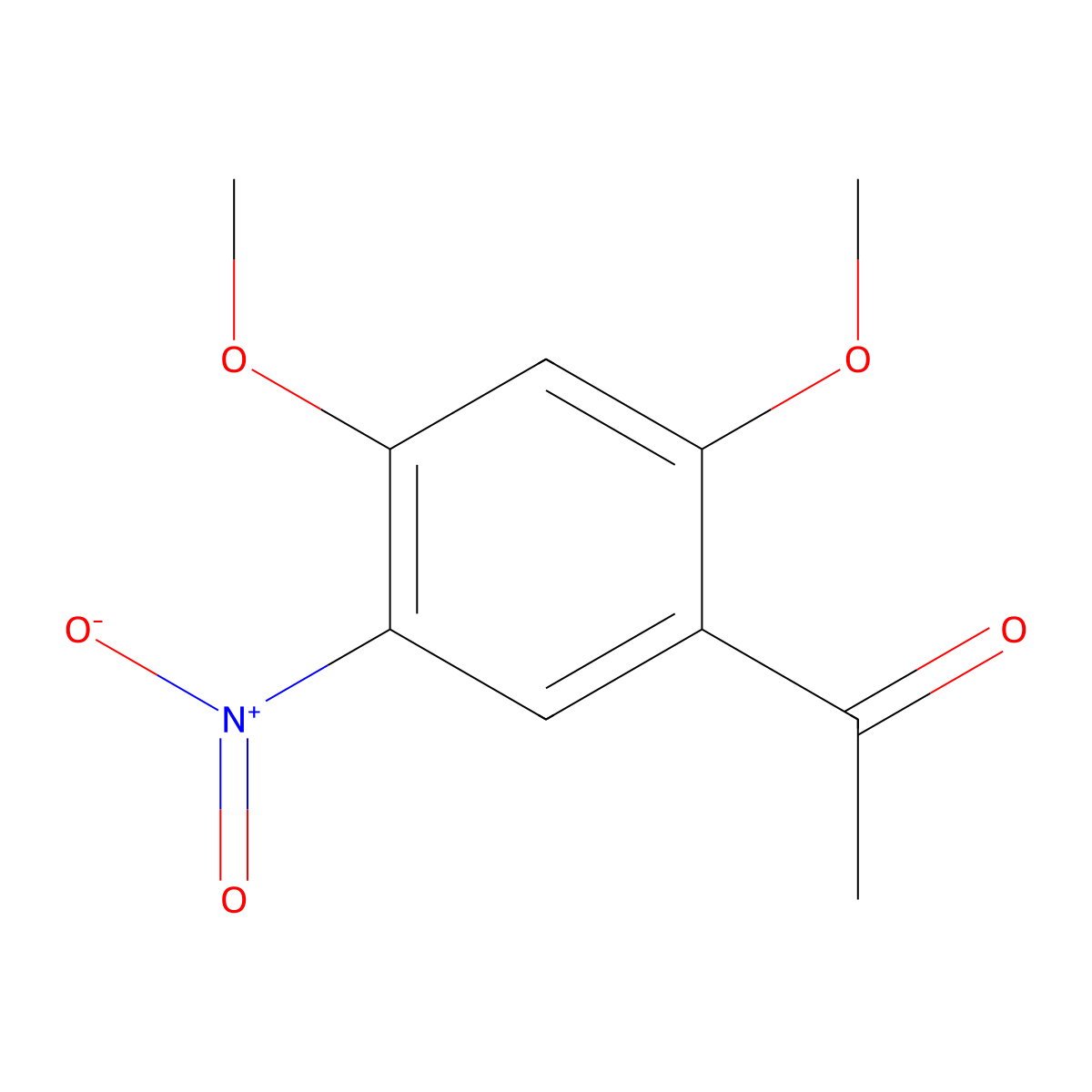 1-(2,4-Dimethoxy-5-nitrophenyl)ethanone molecular structure, CAS 38275-85-3
