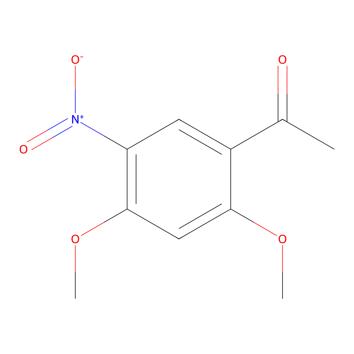 1-(2,4-Dimethoxy-5-nitrophenyl)ethanone molecular structure, CAS 38275-85-3