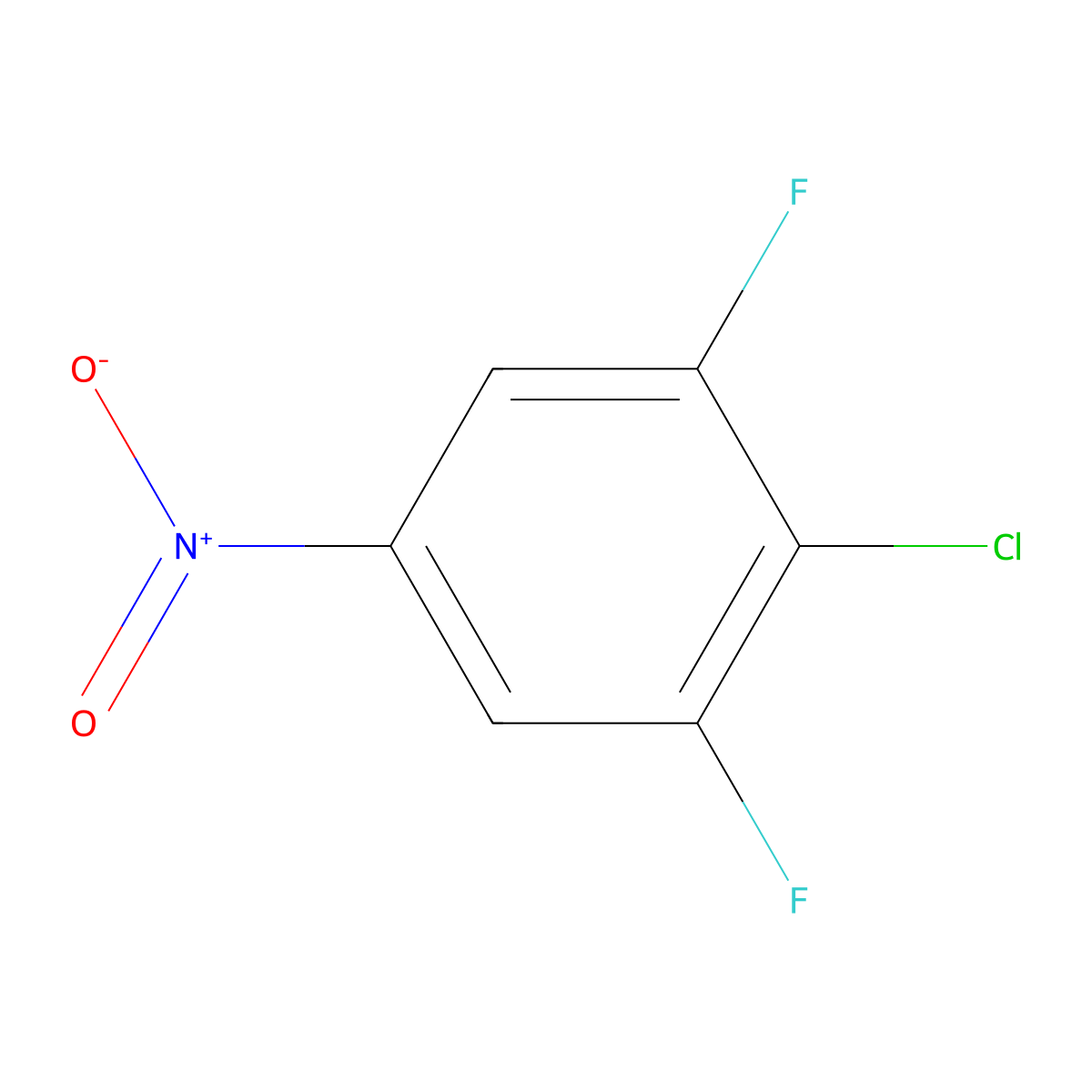 2-Chloro-1,3-difluoro-5-nitrobenzene molecular structure, CAS 3828-41-9