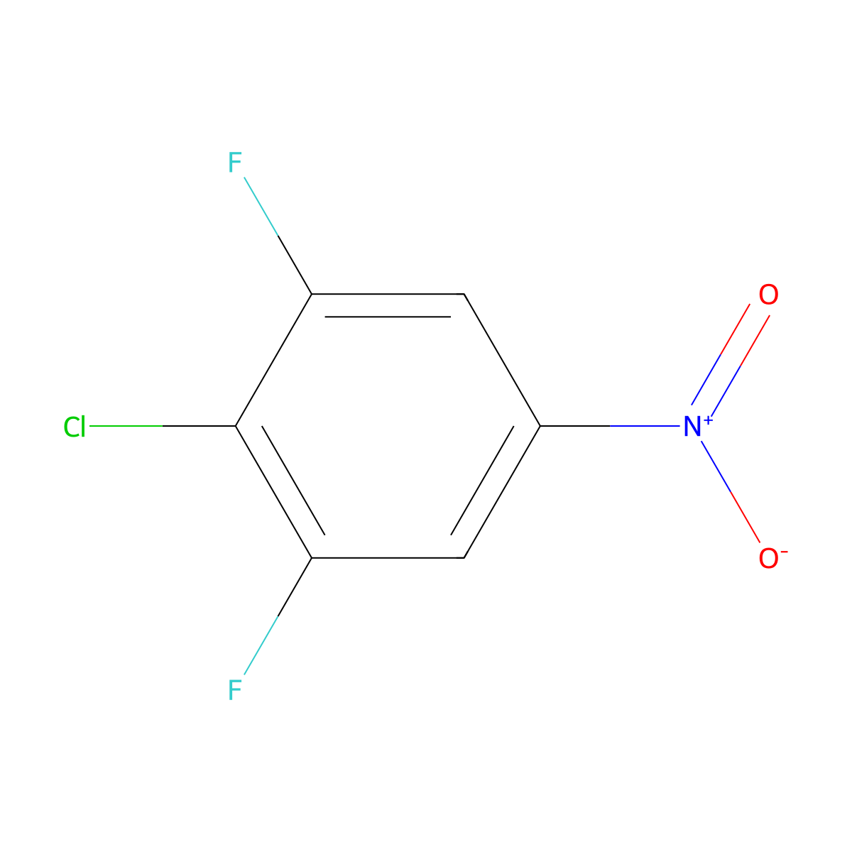 2-Chloro-1,3-difluoro-5-nitrobenzene molecular structure, CAS 3828-41-9