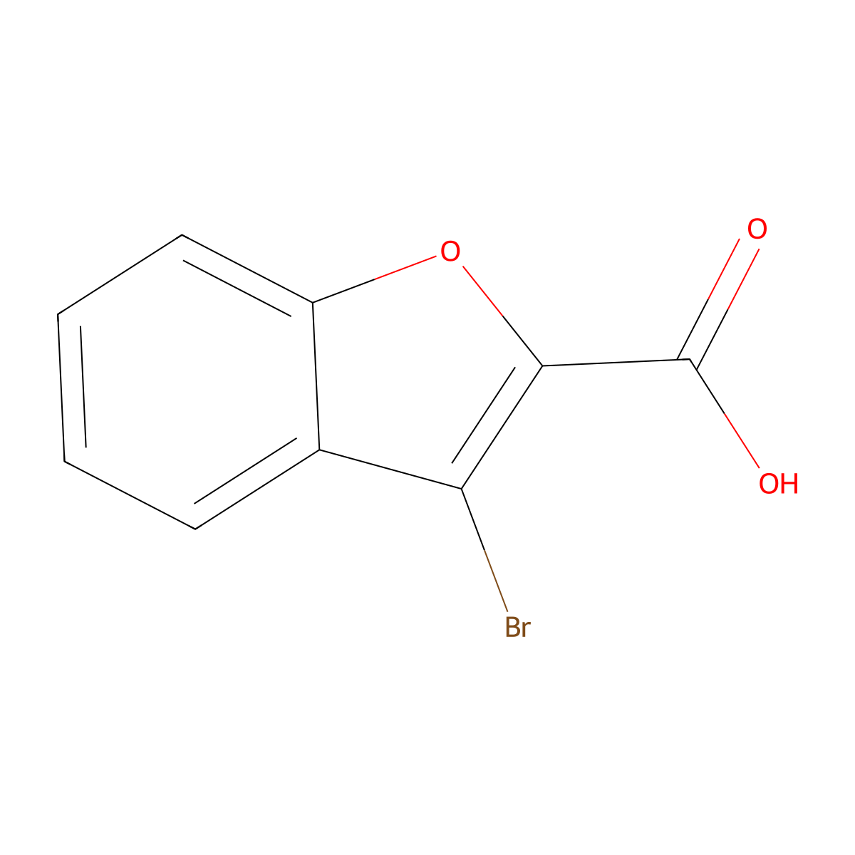 3-Bromobenzofuran-2-carboxylic acid molecular structure, CAS 38281-53-7