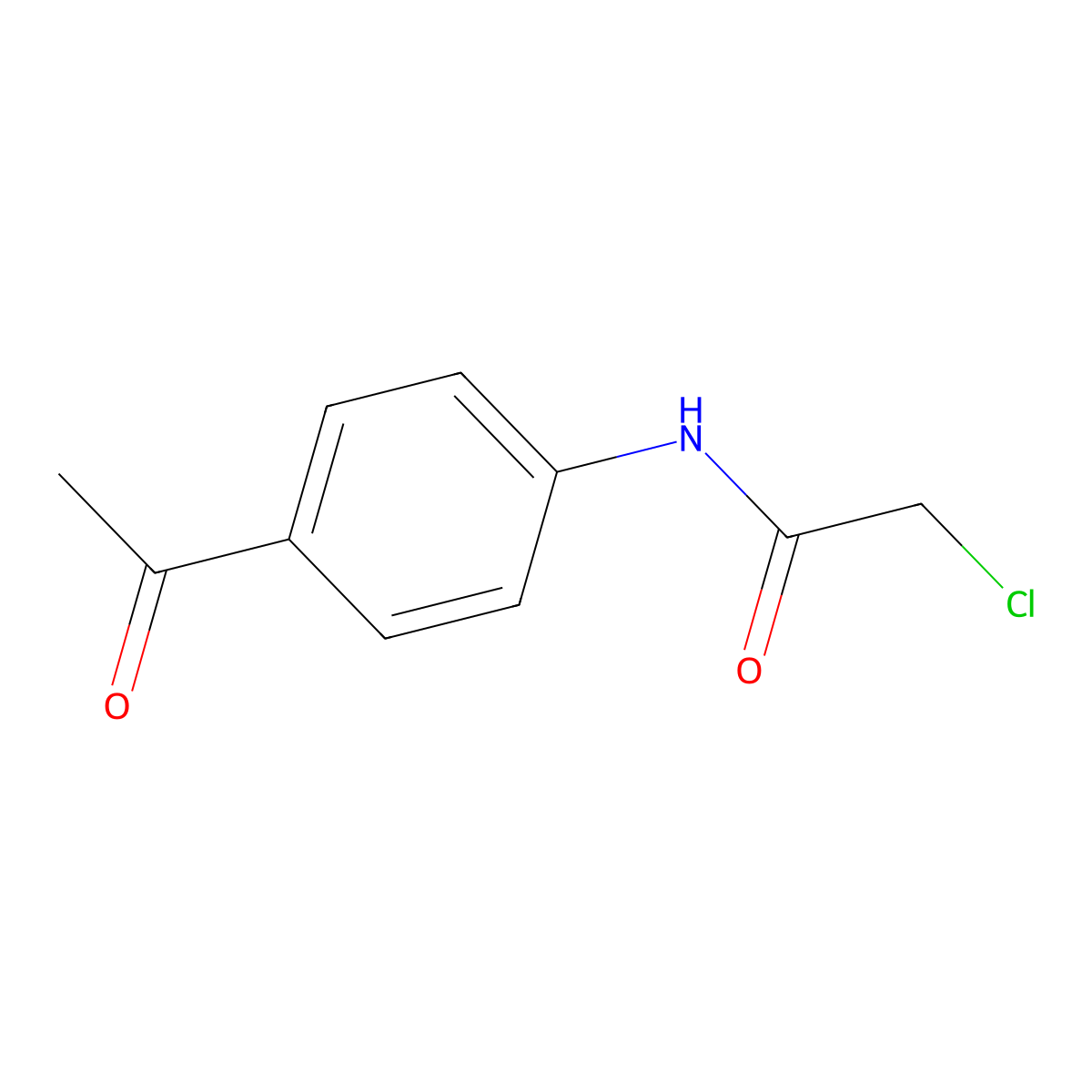 N-(4-acetylphenyl)-2-chloroacetamide molecular structure, CAS 38283-38-4