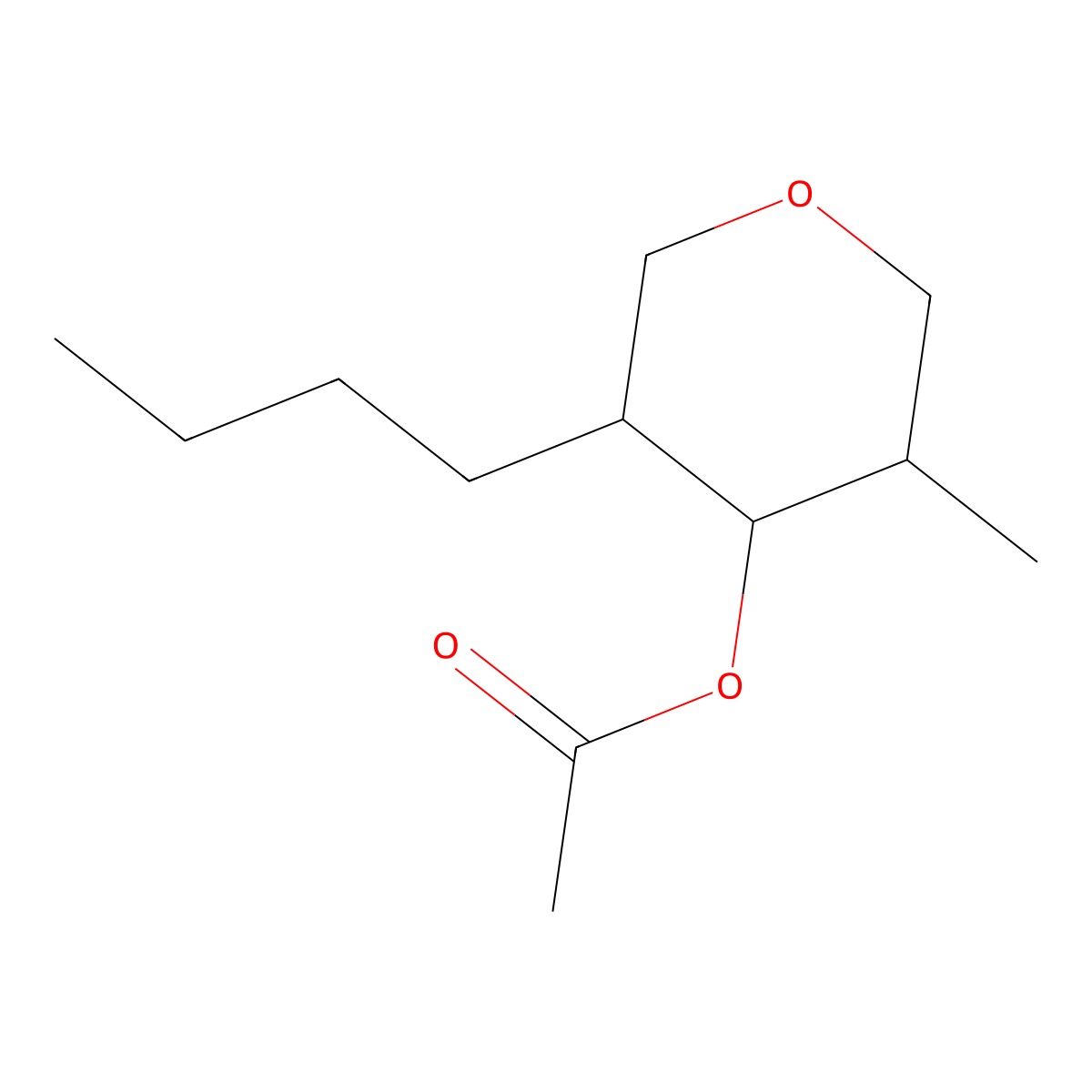 5-Methyl-3-butyltetrahydropyran-4-yl acetate molecular structure, CAS 38285-49-3