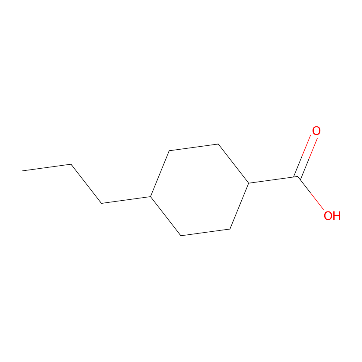 (1s,4r)-4-Propylcyclohexane-1-carboxylic acid molecular structure, CAS 38289-27-9