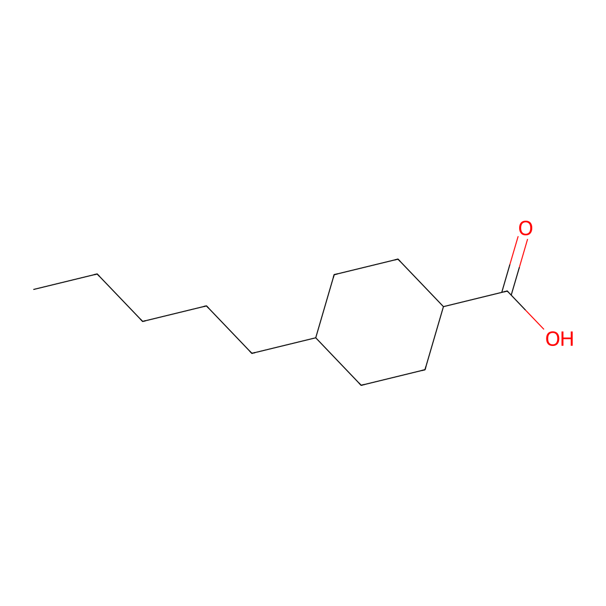 4-Pentylcyclohexanecarboxylic Acid molecular structure, CAS 38289-29-1