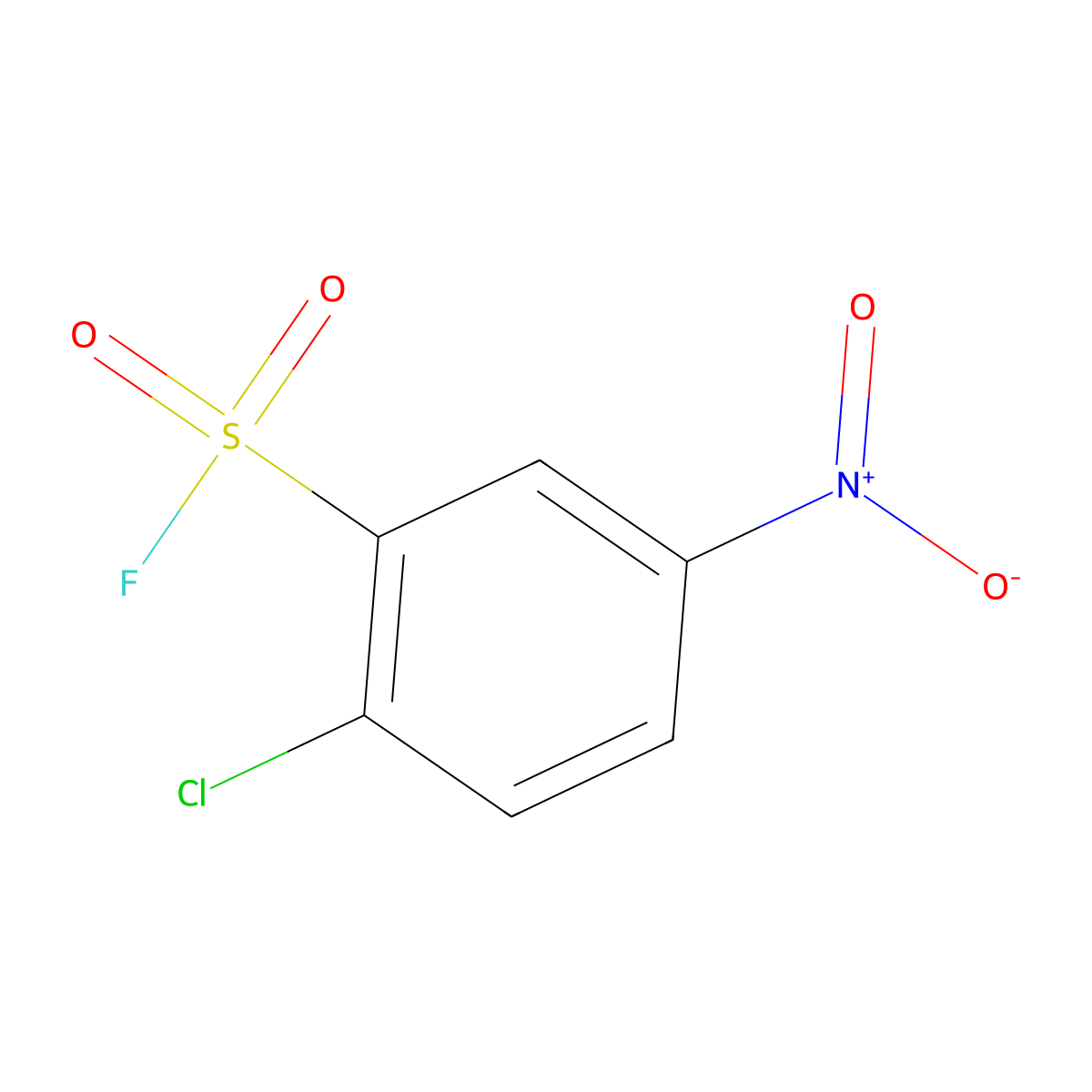 2-Chlor-5-nitro-benzolsulfonylfluorid molecular structure, CAS 3829-23-0