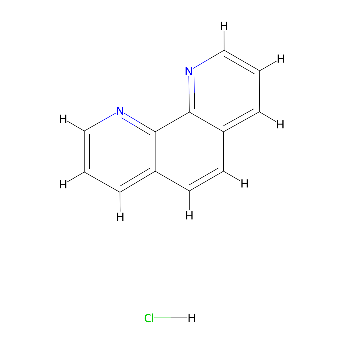 1,10-Phenanthroline hydrochloride molecular structure, CAS 3829-86-5