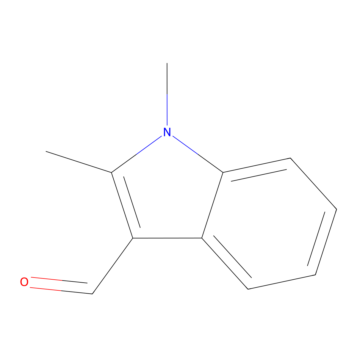 1,2-Dimethyl-1H-indole-3-carboxaldehyde molecular structure, CAS 38292-40-9