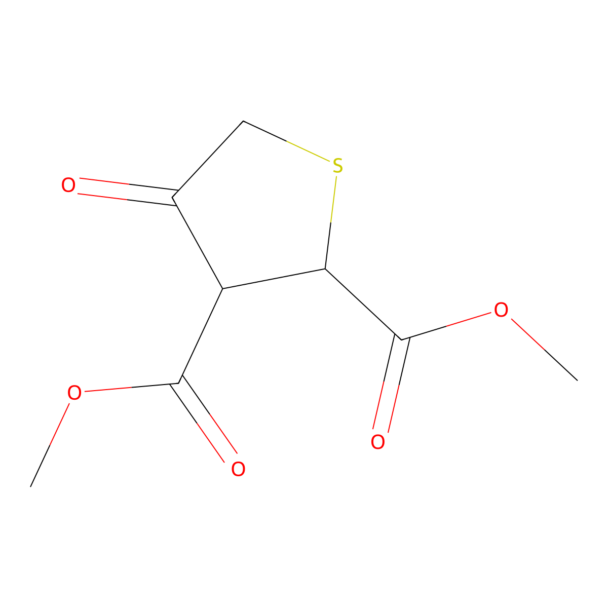 Methyl 2,5-anhydro-3-deoxy-3-(methoxycarbonyl)-2-thiopent-4-ulosonate molecular structure, CAS 38293-63-9