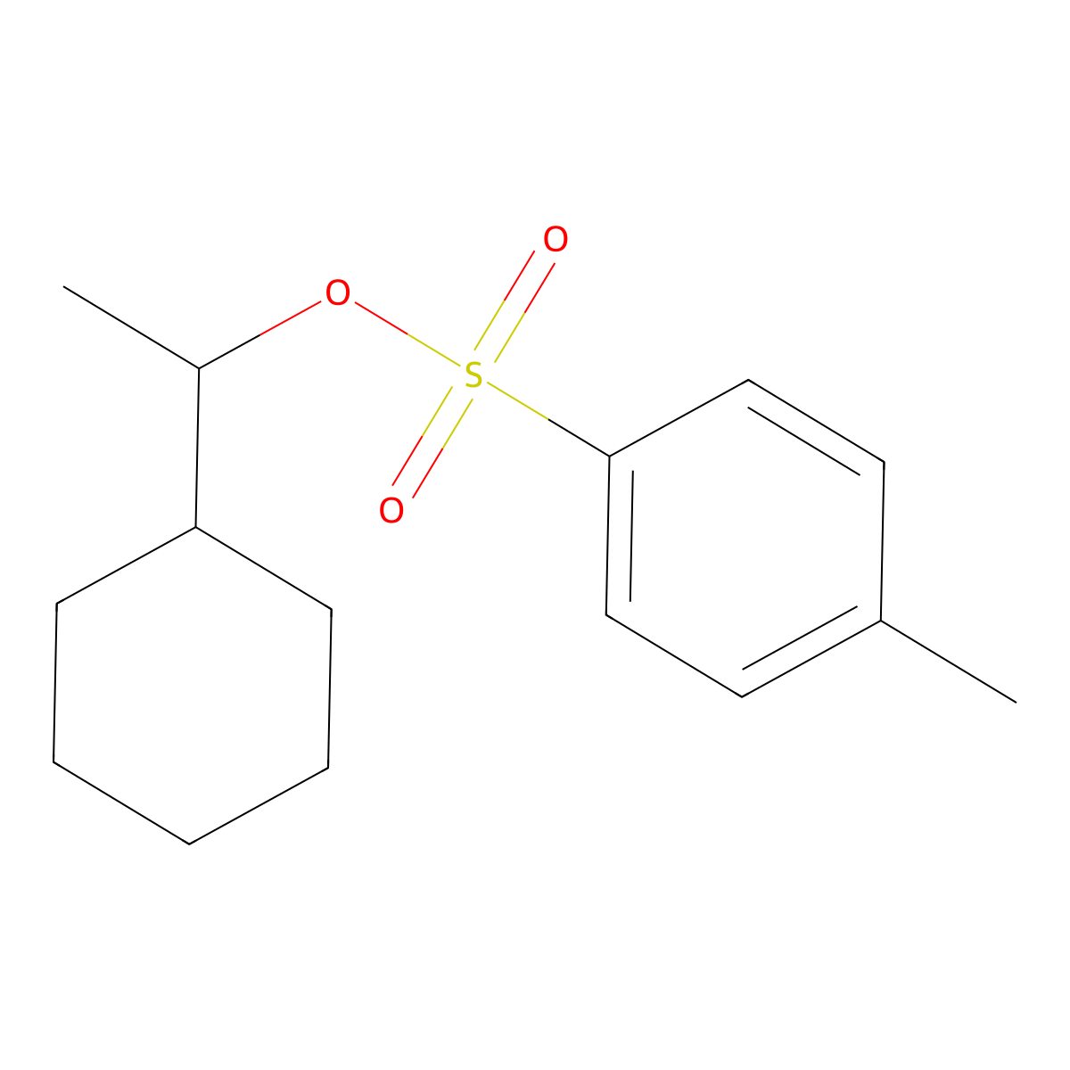 1-Cyclohexylethyl 4-methylbenzene-1-sulfonate molecular structure, CAS 38293-92-4