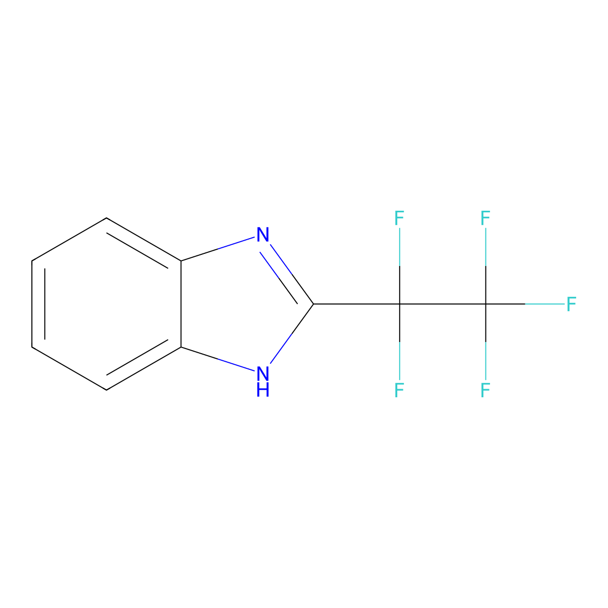 2-(Pentafluoroethyl)-1H-benzimidazole molecular structure, CAS 383-08-4