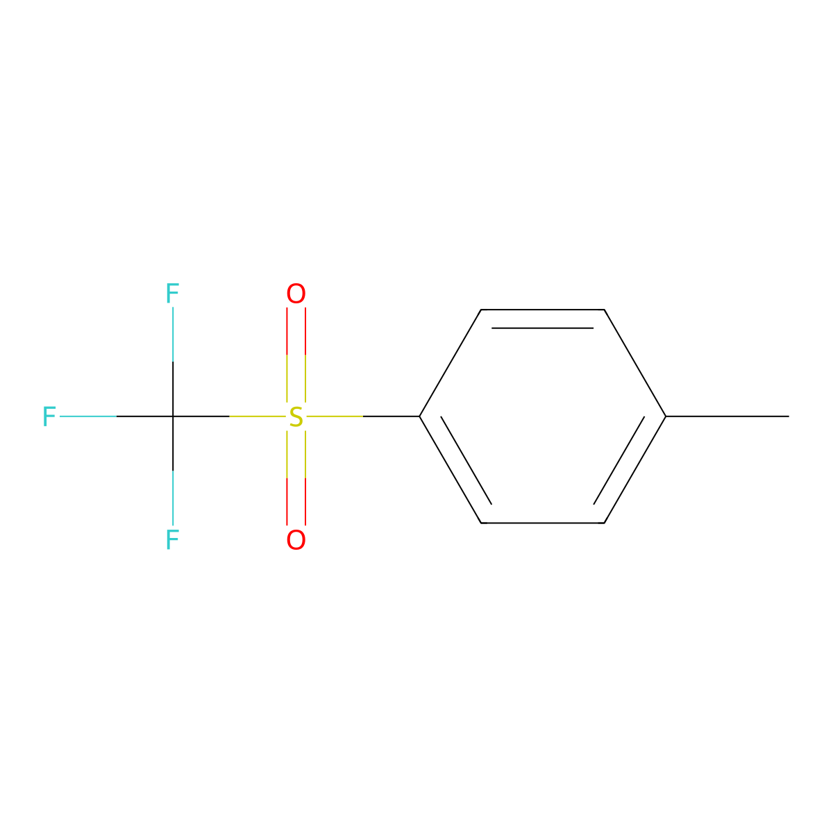 1-Methyl-4-((trifluoromethyl)sulfonyl)benzene molecular structure, CAS 383-10-8