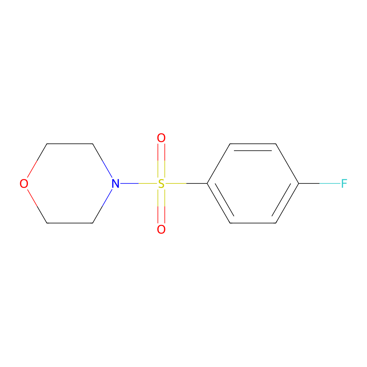 4-((4-Fluorophenyl)sulfonyl)morpholine molecular structure, CAS 383-23-3