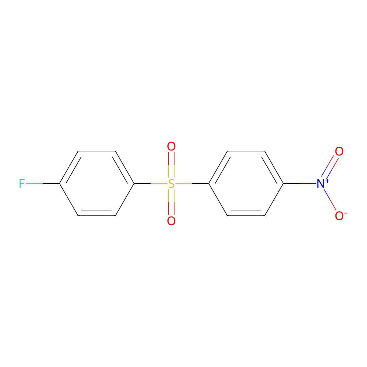 Benzene, 1-fluoro-4-[(4-nitrophenyl)sulfonyl]- molecular structure, CAS 383-24-4