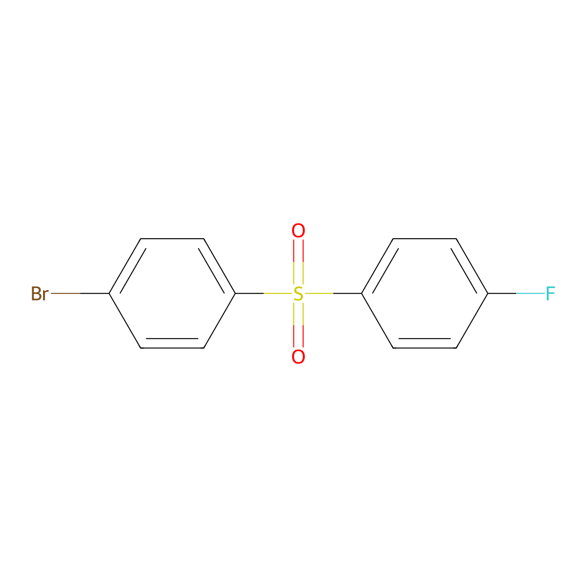1-Bromo-4-((4-fluorophenyl)sulfonyl)benzene molecular structure, CAS 383-28-8