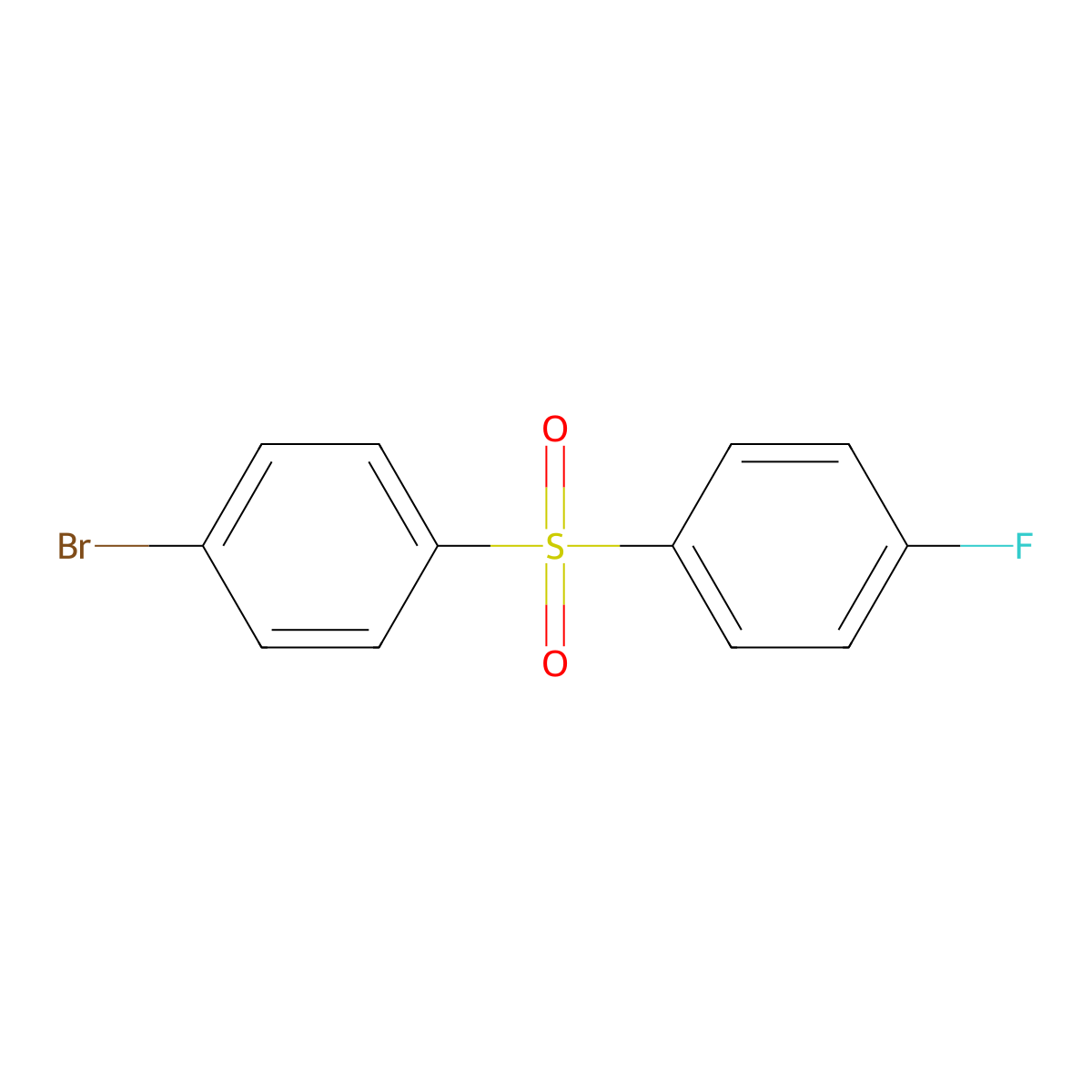1-Bromo-4-((4-fluorophenyl)sulfonyl)benzene molecular structure, CAS 383-28-8