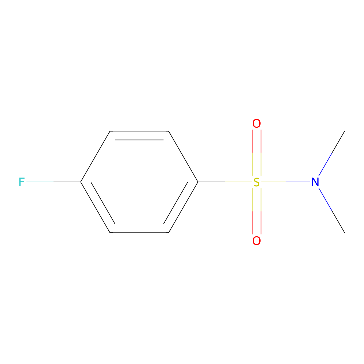 4-fluoro-N,N-dimethylbenzenesulfonamide molecular structure, CAS 383-31-3