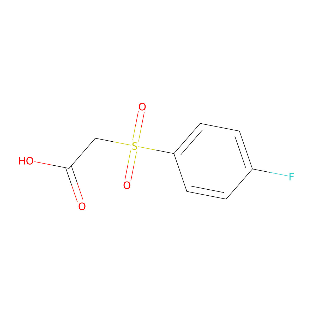 (4-Fluoro-benzenesulfonyl)-acetic acid molecular structure, CAS 383-38-0
