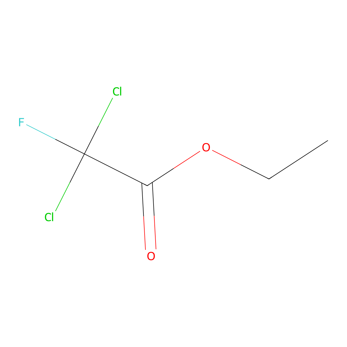 Ethyl dichlorofluoroacetate molecular structure, CAS 383-61-9