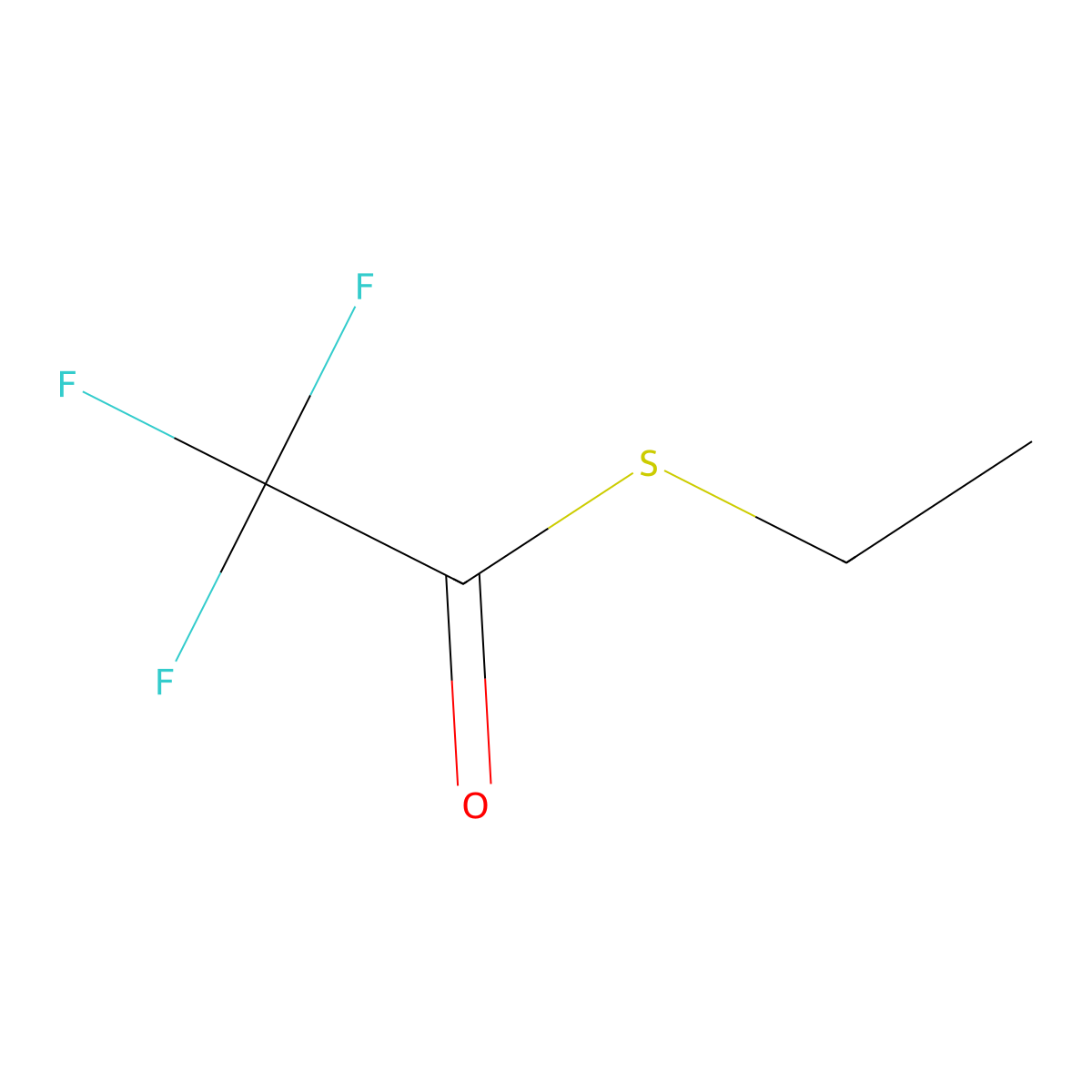 Ethylthiol trifluoroacetate molecular structure, CAS 383-64-2