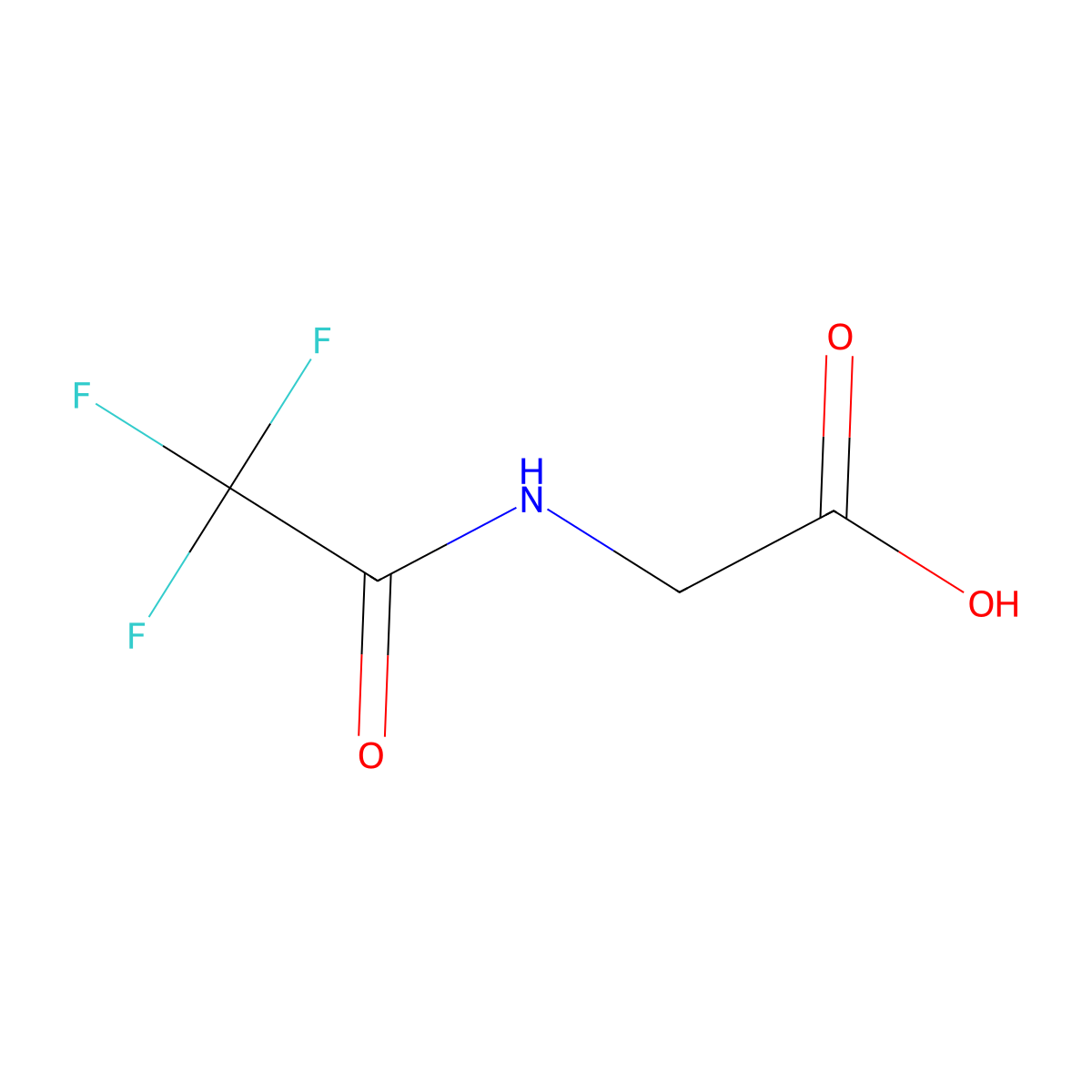 N-(trifluoroacetyl)aminoacetic acid molecular structure, CAS 383-70-0