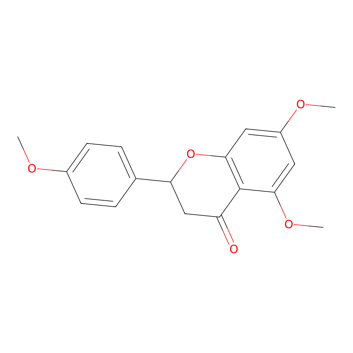 Naringenin trimethyl ether molecular structure, CAS 38302-15-7