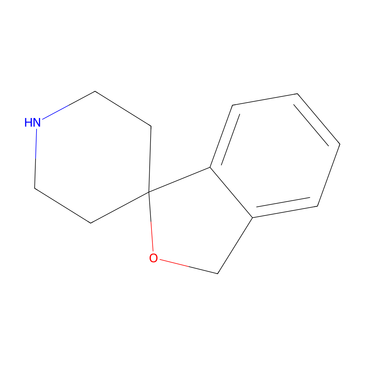 3H-spiro[2-benzofuran-1,4'-piperidine] molecular structure, CAS 38309-60-3