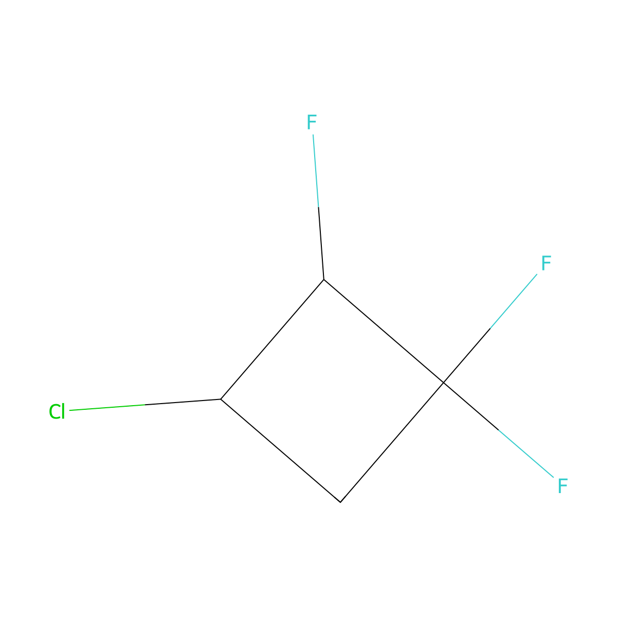 3-Chloro-1,1,2-trifluorocyclobutane molecular structure, CAS 38310-68-8
