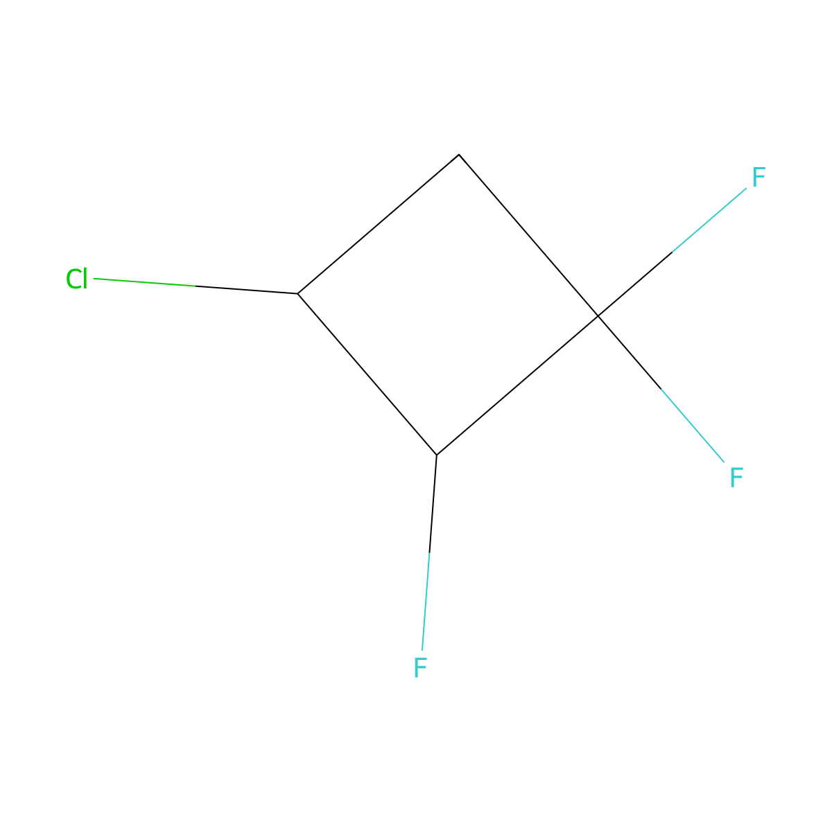 3-Chloro-1,1,2-trifluorocyclobutane molecular structure, CAS 38310-68-8