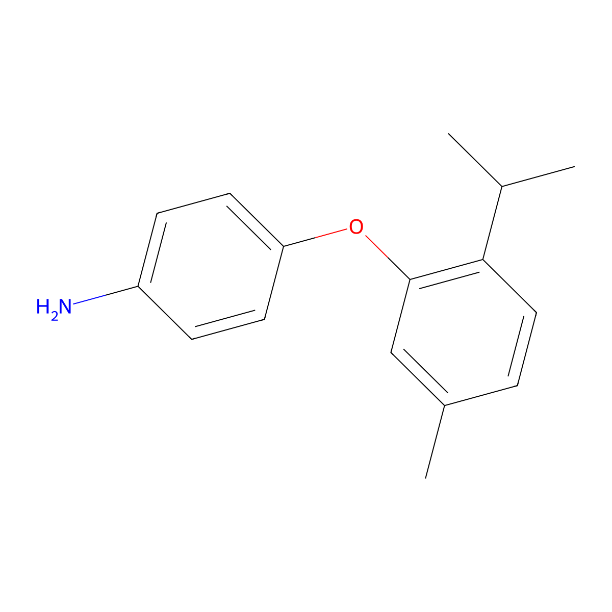 4-(2-Isopropyl-5-methylphenoxy)aniline molecular structure, CAS 383126-72-5