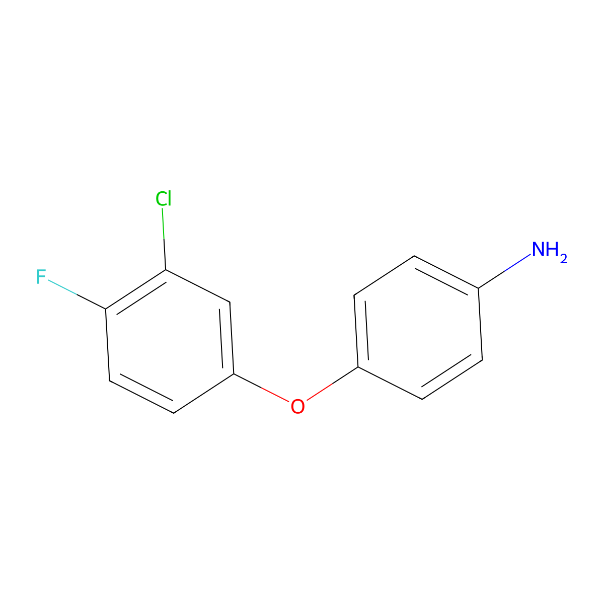 4-(3-Chloro-4-fluorophenoxy)aniline molecular structure, CAS 383126-92-9