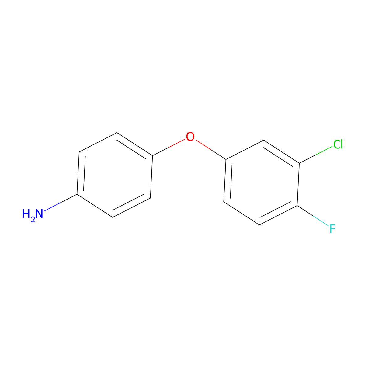 4-(3-Chloro-4-fluorophenoxy)aniline molecular structure, CAS 383126-92-9
